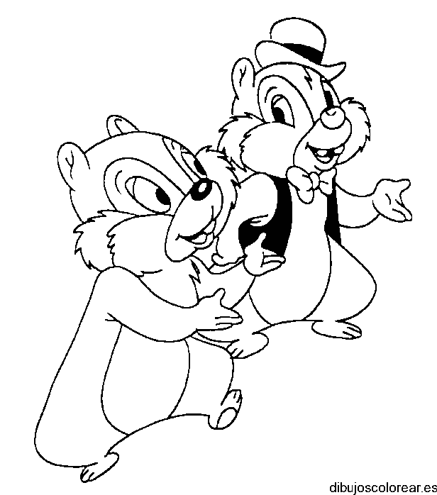 Dibujo de las ardillas sonriendo