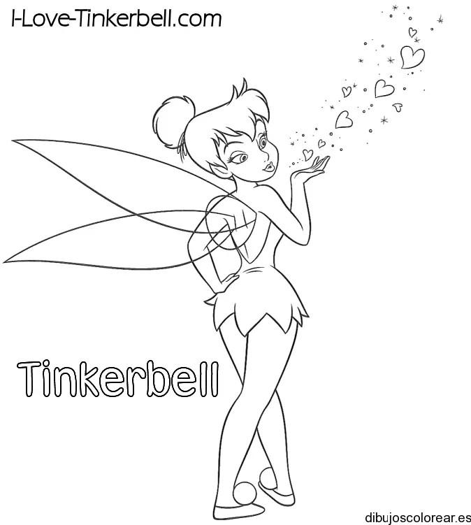 Dibujo de Campanita suspirando