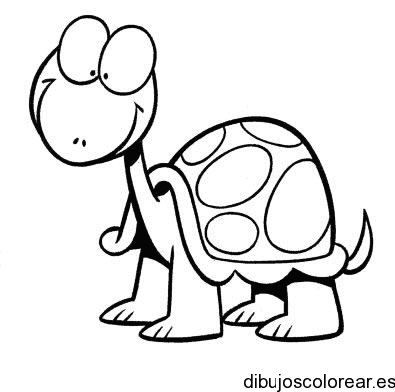 Dibujo de una tortuga riendo