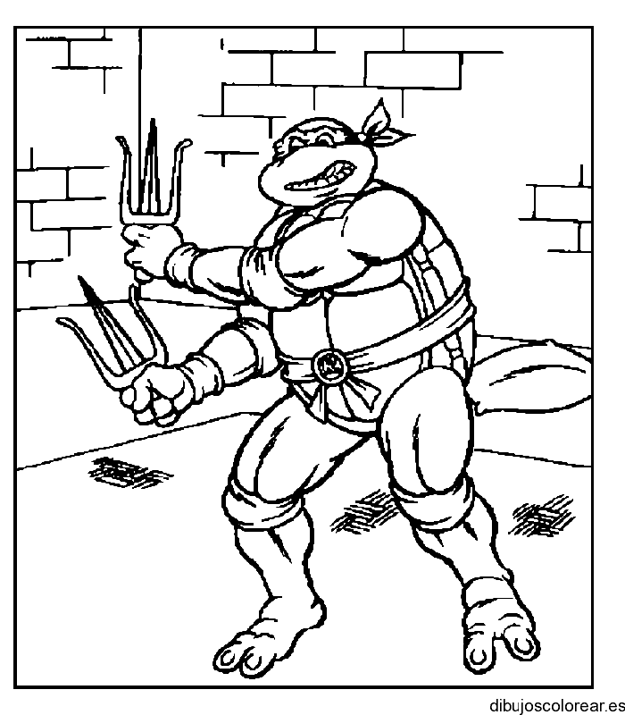 Dibujo de una tortuga ninja