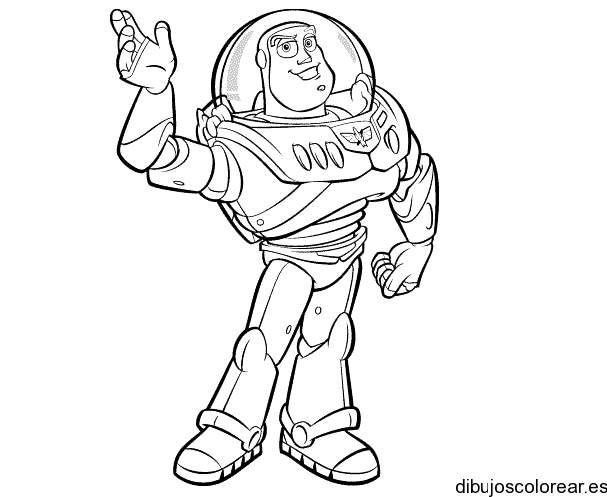Dibujo de Buzz Lightyear saludando