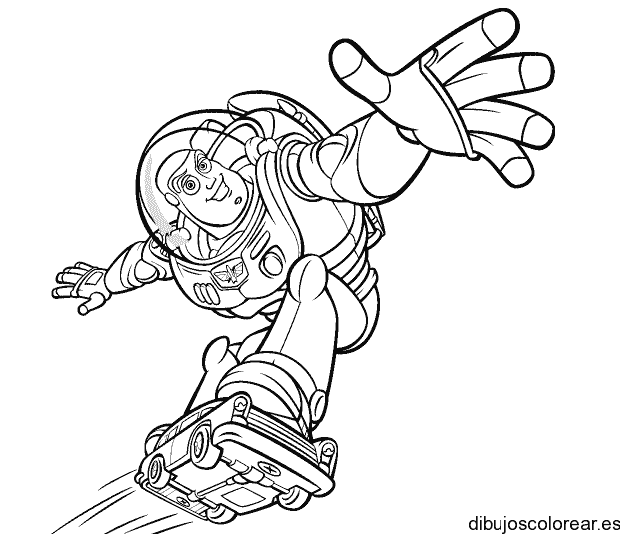 Dibujo de Buzz Lightyear saludando