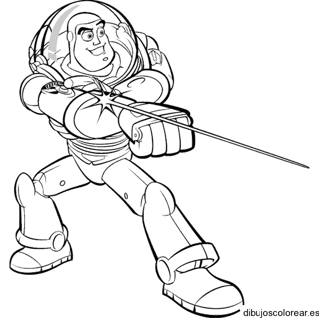 Dibujo de Buzz Lightyear al ataque