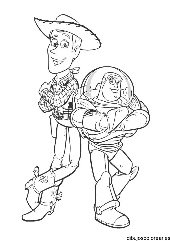 Dibujo de Woody y Buzz