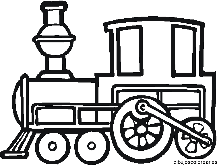 Dibujo de una pequeña locomotora