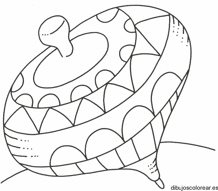 Dibujo de un enorme trompo
