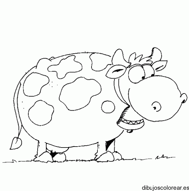 Dibujo de una vaca con una campana