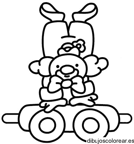 Dibujo de un payaso acróbata