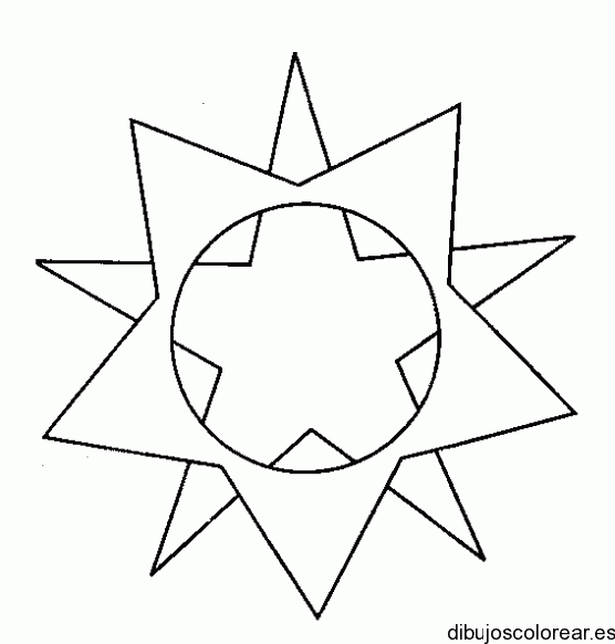 Dibujo de una estrella navideña
