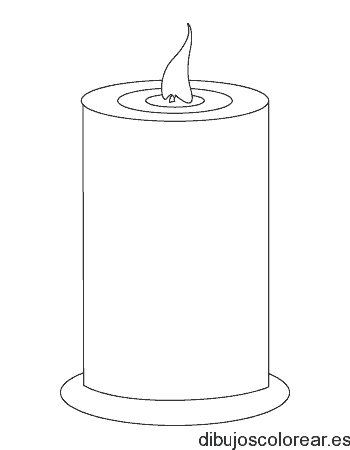 Dibujo de una vela encendida