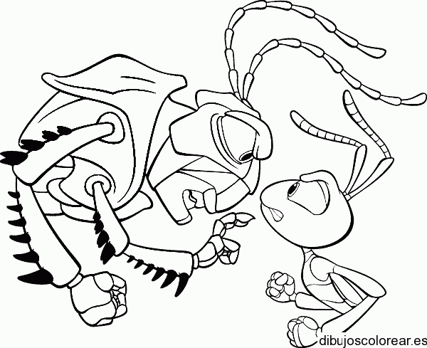 Dibujo de una hormiga enfadada