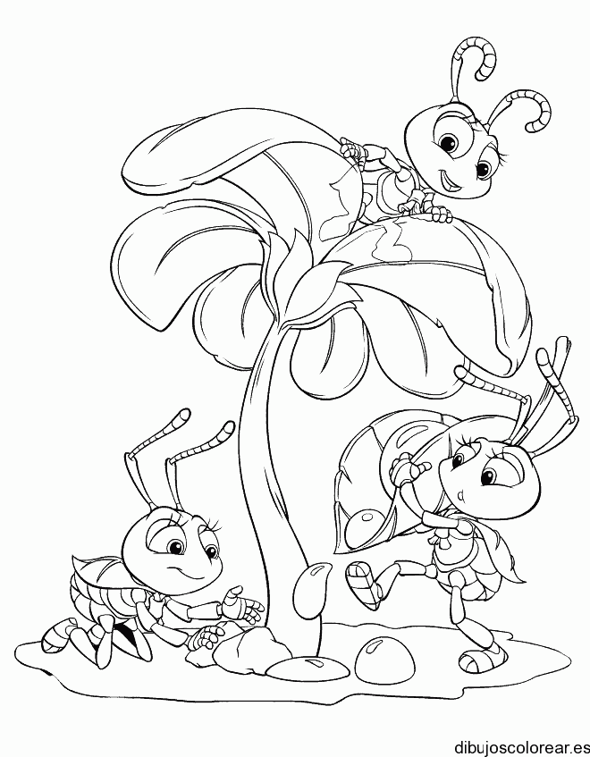 Dibujo de bichos jugando