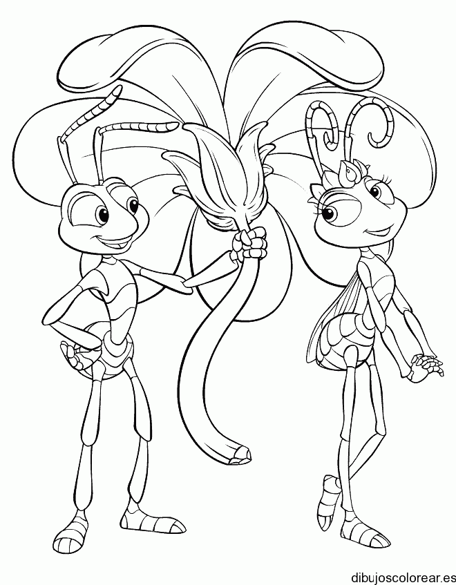 Dibujo de hormigas enamoradas