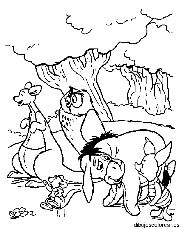 Dibujo de los amigos de Winnie Poh