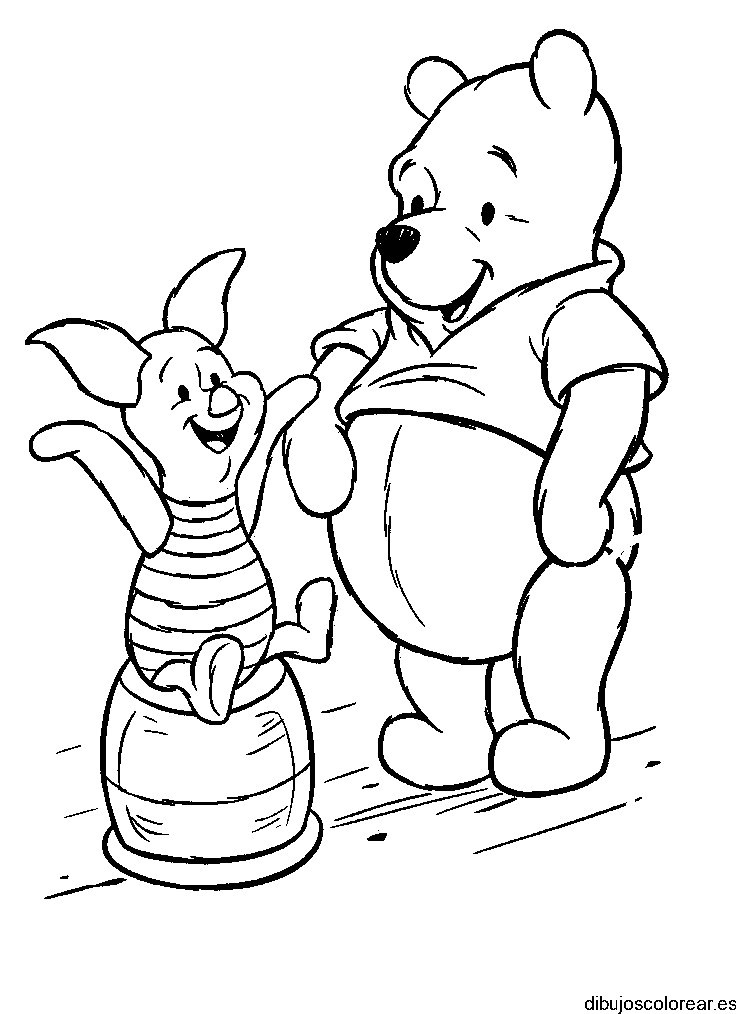 Dibujo de Winnie Poh charlando