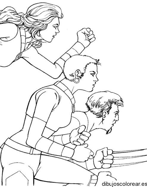 Dibujo de tres X-men