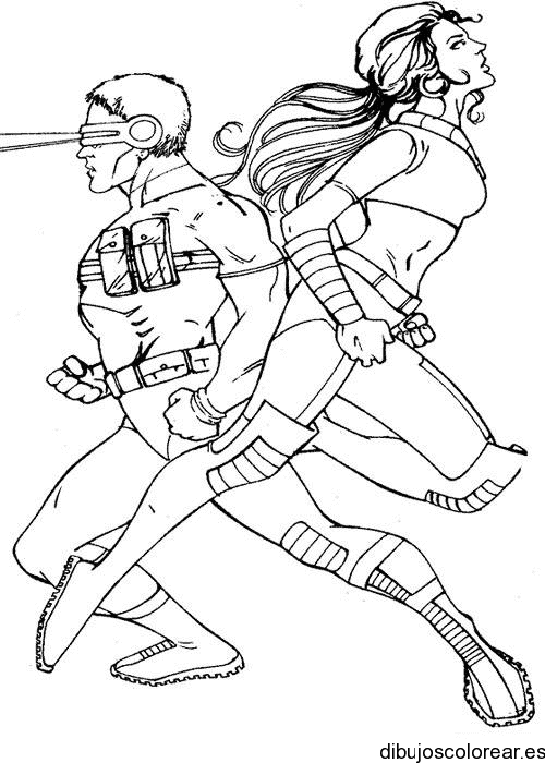 Dibujo de dos X-Men